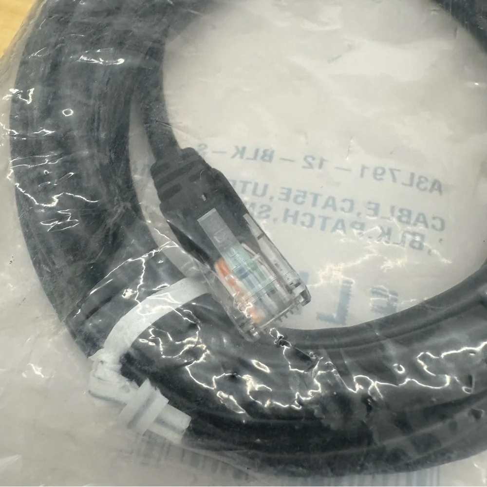 Belkin A3L791-12-BLK-S Patch Cable CAT5e RJ45M Black Cat5e Networking Cable